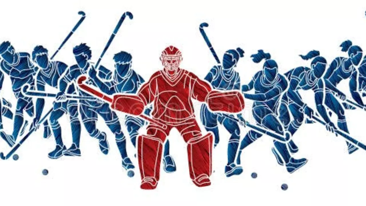 Why are some hockey pitches blue?